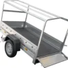 Tieflader Pkw Anhänger Garden Trailer 200 KIPP 200x106 cm 750 kg [mit Hochspriegel, Hochplane und Stützrad]
