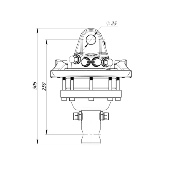 Rotator Formiko FHR 3.000L - Drehmotor 3t für Greifer, Holzgreifer