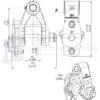 Hydraulische rotator BG3 3/8" 20L/min, maximale Belastung mit Drehung 3000kg. Typ der Verbindung: ohne Bremse
