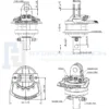 Hydraulische rotator BG3 3/8" 20L/min, maximale Belastung mit Drehung 3000kg. Typ der Verbindung: ohne Bremse