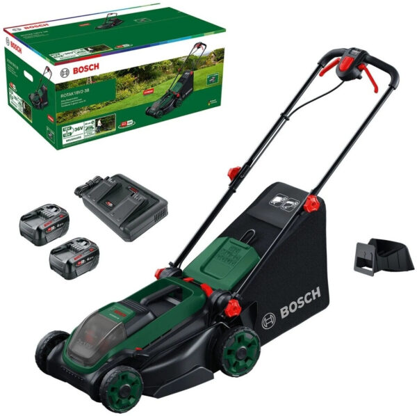 Bosch Akku-Rasenmäher ROTAK18V2-38 2x Akku PBA 18V 4.0Ah