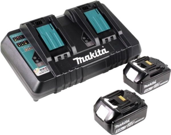 Makita DLM432 PT2 (2 x Akku 5,0 Ah und Ladegerät)