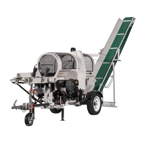 LUMAG SSA400GH-PRO/S | Benzin-Sägespaltmaschine mit Förderband & Zuführförderband